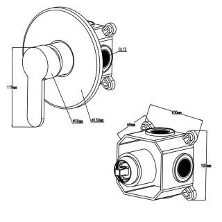 Душевой комплект Swedbe Platta 5530 с магнитным держателем хром